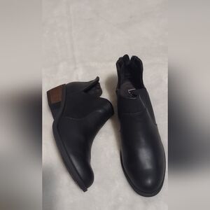 Black Leather Ankle Boots